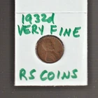 1932D   VERY FINE   LINCOLN CENT   VERY FINE  1932D /  RS COINS #30Y  FREE SHIP