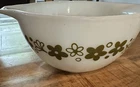 Pyrex 441 Spring Blossom White/Green Milk Glass Mixing Bowl with Handles 750 ml