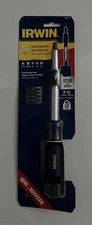 NEW Factory Sealed Irwin Tools Extending Screwdriver With 5 Impact Bits