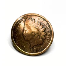 Genuine Indian Head Penny Craft Buttons - Rivet, Snap, Accent Pieces