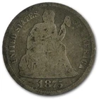 1875-S Liberty Seated Dime S Above Bow Good