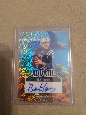 BERT JONES 1/1 AUTO 2025 LEAF SIGNATURE SERIES AQUATIC BALTIMORE COLTS ICON MINT
