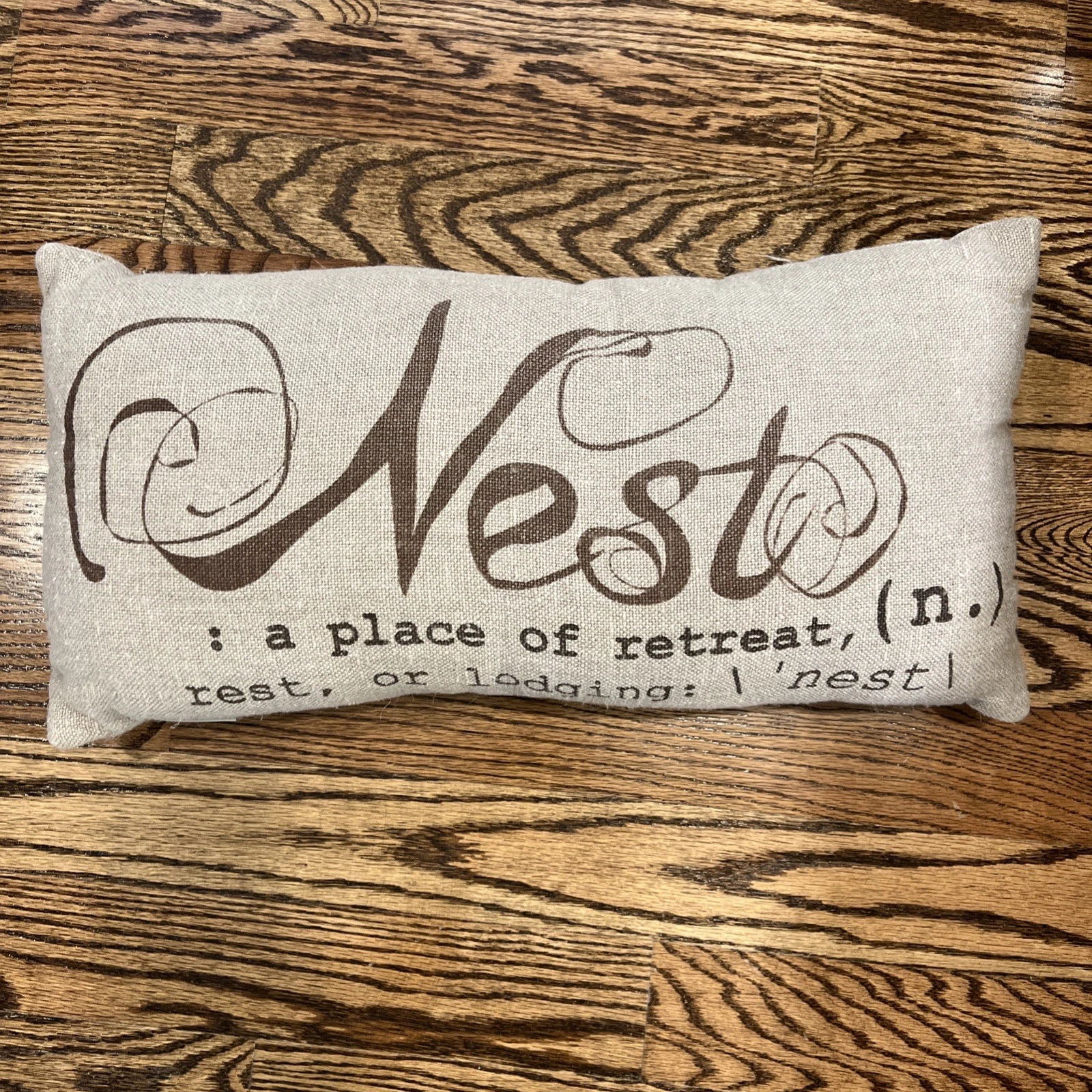 NEST PILLOW - Pottery Barn - Burlap - Lumbar Pillow Throw Pillow