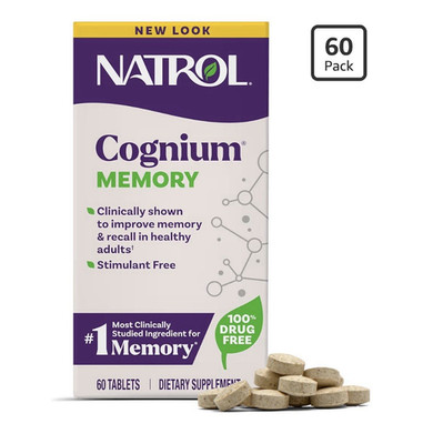 Natrol Cognium Memory Support 100mg Silk Protein Hydrolysate 60 Tablets