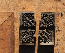 4x brass ornament bookbinding hot foil stamp embossing plate Art Nouveau corner!