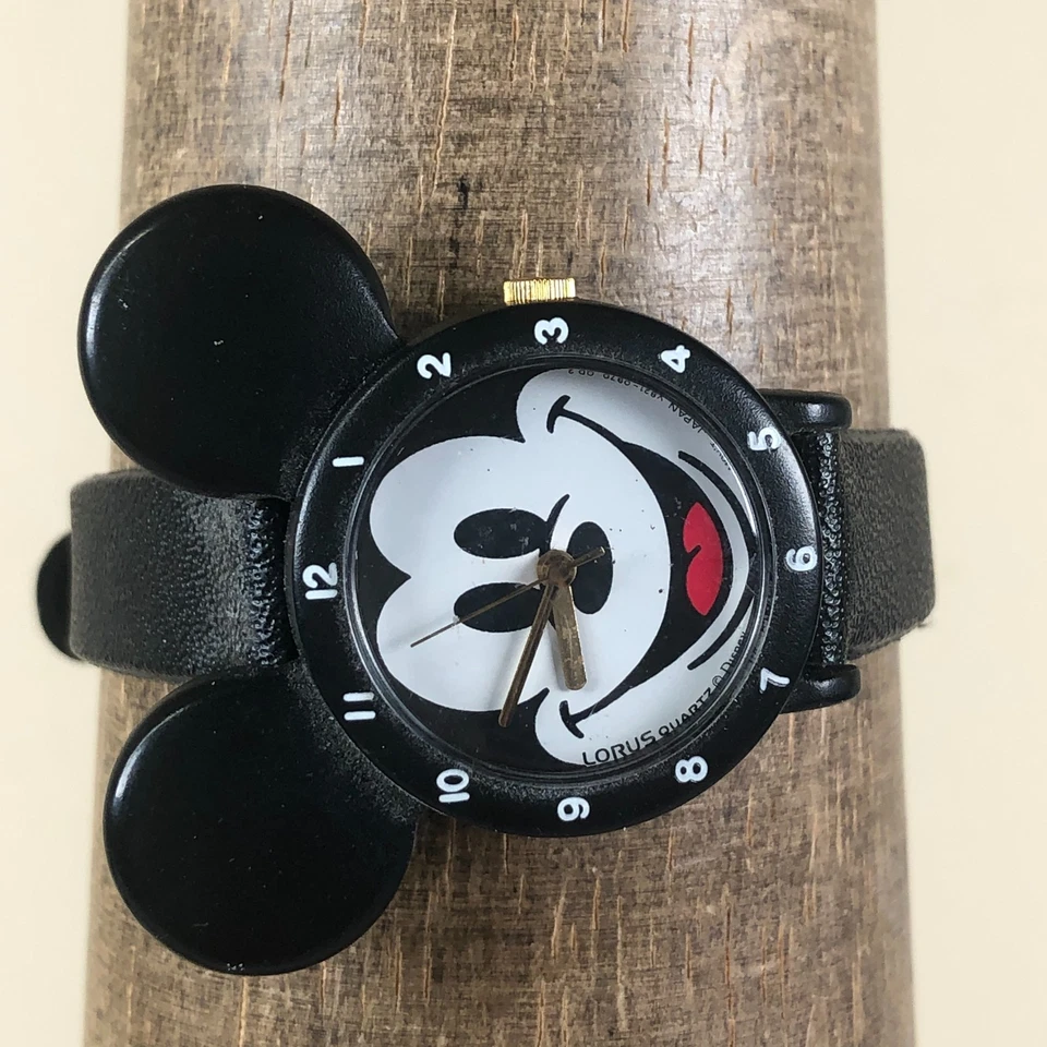 Lorus Disney Mickey Mouse Feminino V821-0280 Couro Quartzo Analógico 26mm Relógio 6" - Imagem 2 de 4