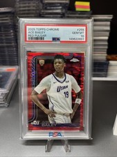 2025-26 Topps Chrome -Ace Bailey #255 Red Pulsar Refractor /5 (RC) PSA 10 Rookie