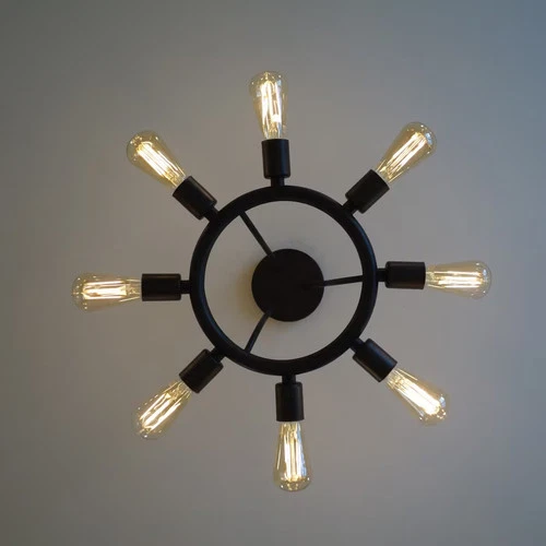 Crystorama 9043-CZ Dakota 8-Light Flush Mount in Bronze - Picture 2 of 2