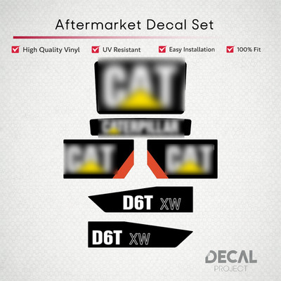 Aftermarket Decal Set for Caterpillar D6T XW Dozer Kit