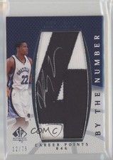 2007-08 SP Authentic Career Points /75 Rudy Gay #BN-RG Patch Auto lz7