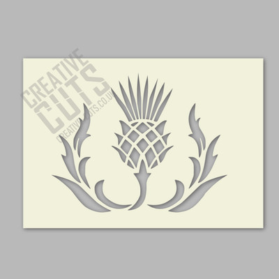 Distel Schottland Schablone - mehrere Größen - Premium Mylar - wiederverwendbar