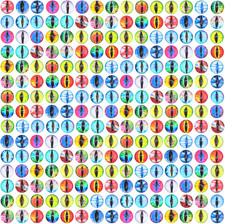 100Pcs 6Mm Assorted Colors Eyes Glass Cabochon, Animal Doll Eyes, Glass Eye Stic