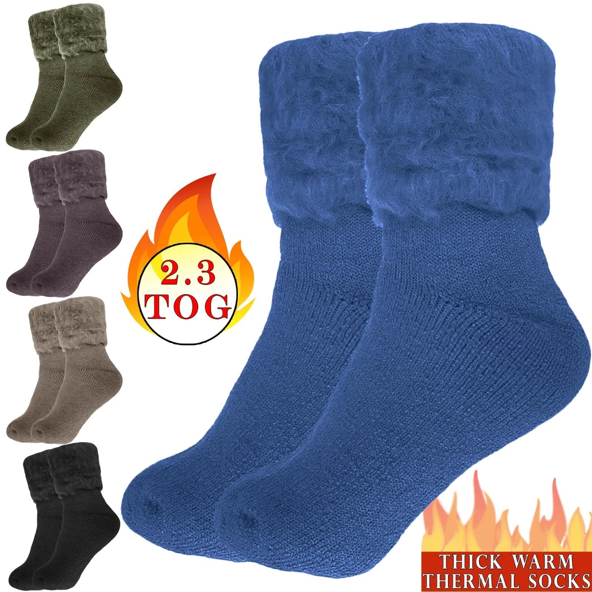 WB SOCKS 3 Paia Di Calze Uomo Spesse E Calde, Misto Lana, Colori Marrone Scuro, Marrone E Beige, Taglia 42-44, Ideali Per Stivali E Trekking
