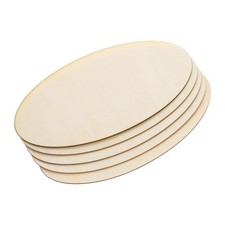 160x80x2mm Wood Pieces, 5 Pack Unfinished Oval Wood Shapes Wooden Cutouts