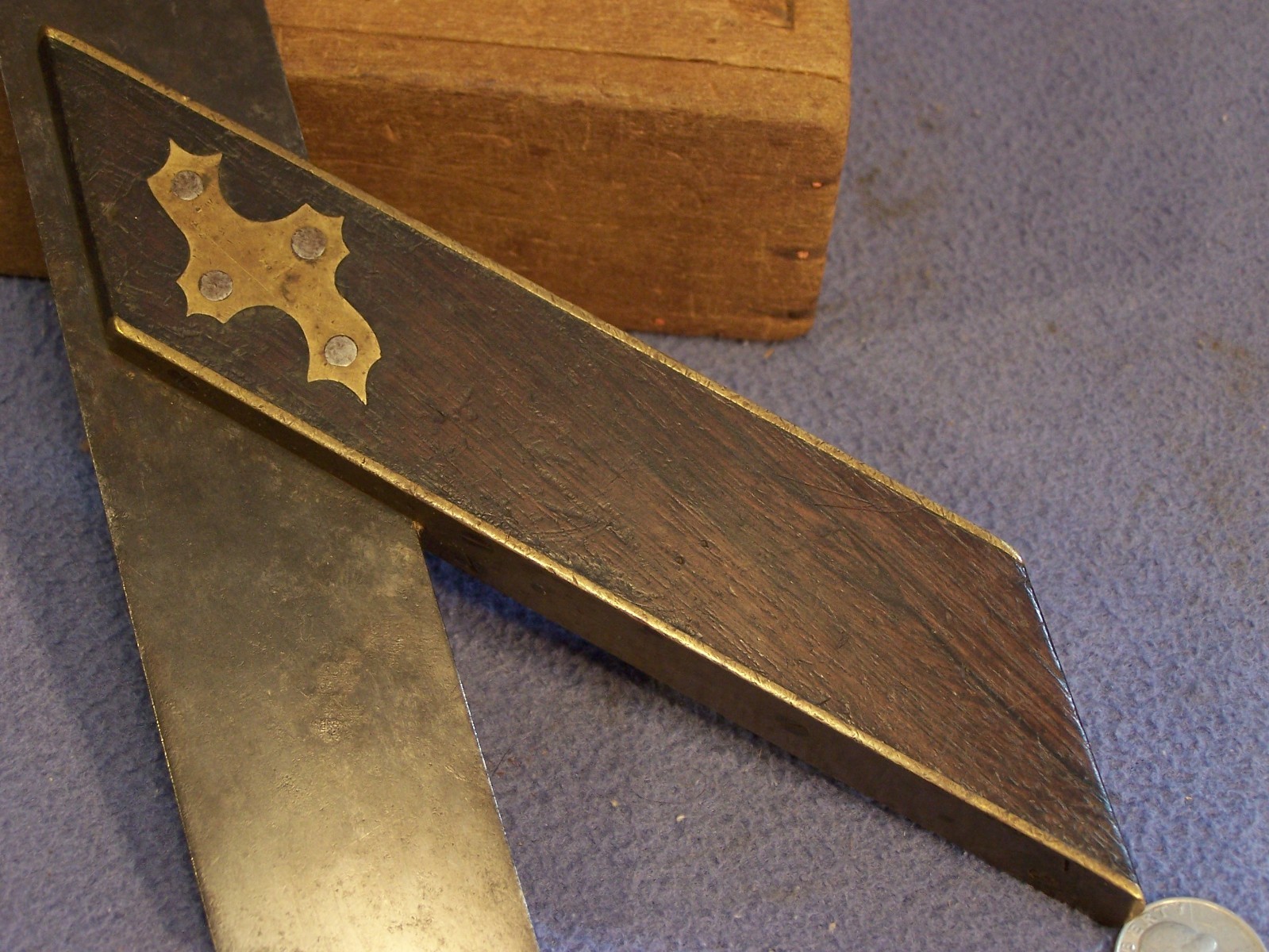 C. G. Siewers Cincinnati 10 inch Miter Square mitre square rosewood and brass