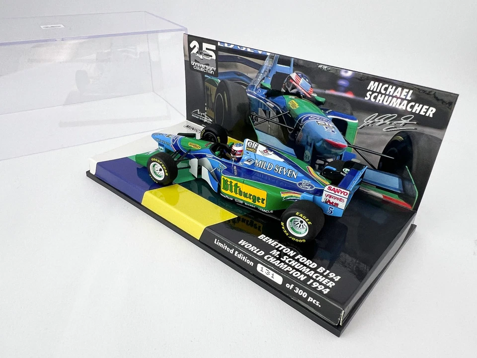 1994 Schumacher Benetton B194 1:43 Minichamps 447941605 CK MILD SEVEN (300 pcs) - Immagine 3 di 4