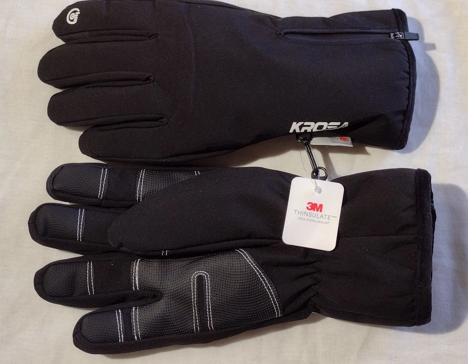 KROSA 5-Layer Winter Gloves Men & Women Made with 3M X-Large Black NEW :BD26-1