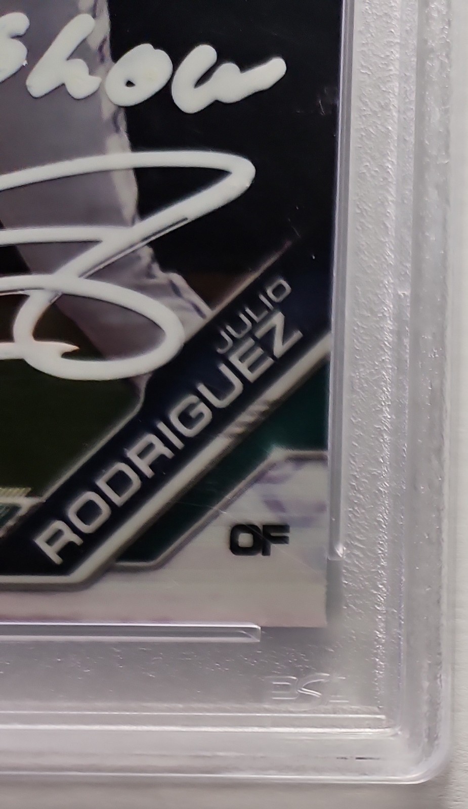 2019 BOWMAN CHROME ROOKIE JULIO RODRIGUEZ PSA AUTHENTIC AUTO INSCRIBED JROD SHOW view 5