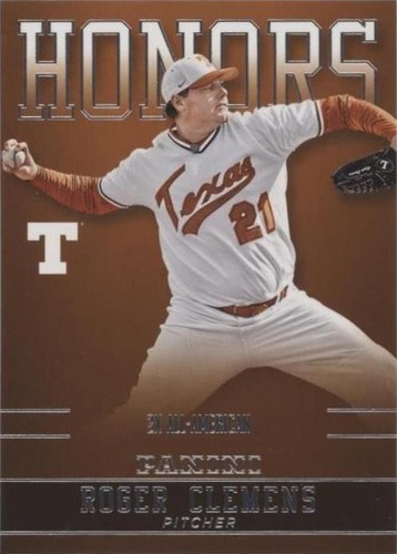 ROGER CLEMENS SIGNED TEXAS LONGHORNS #21 BASEBALL JERSEY W/ 1983