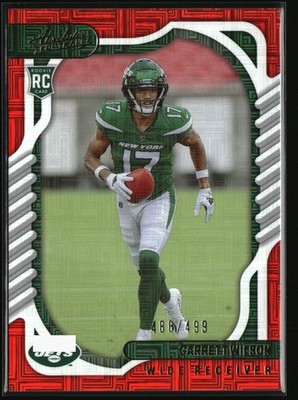 2022 Panini Absolute Red Squares Garrett Wilson RC S'#/499 New York Jets #106