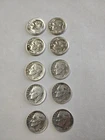 Lot of 10 90% Silver 🔥Roosevelt Dimes🔥 1950 - 1964 P D $1 Face #10