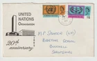 25/10/1965 UK GB FDC - UN & Int. Cooperation Year - Knutsford CDS Postmark