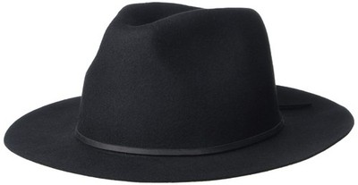 unisex adult Wesley Fedora, Black, Medium US
