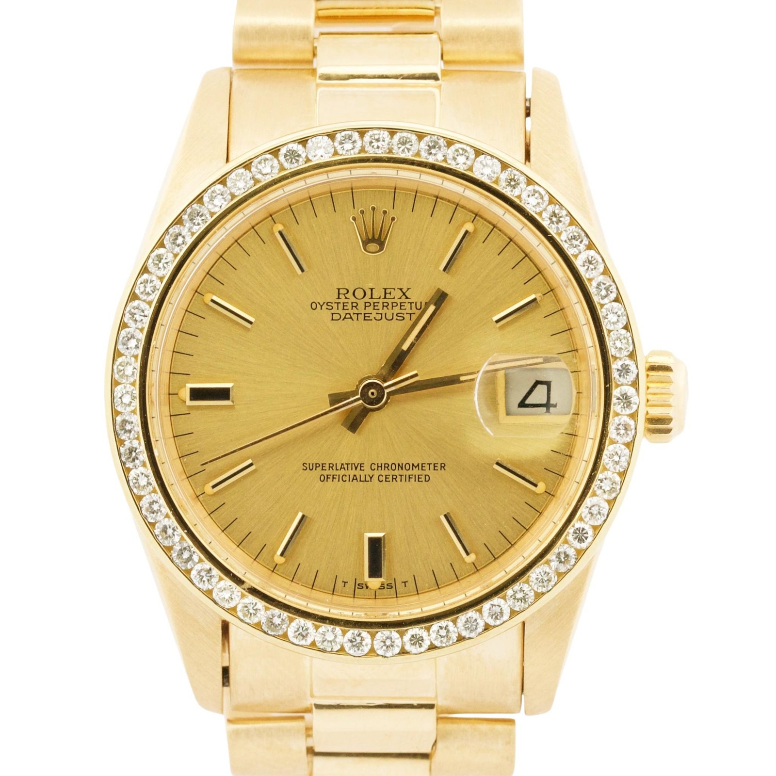 Rolex DateJust President CHAMPAGNE DIAMOND 18K