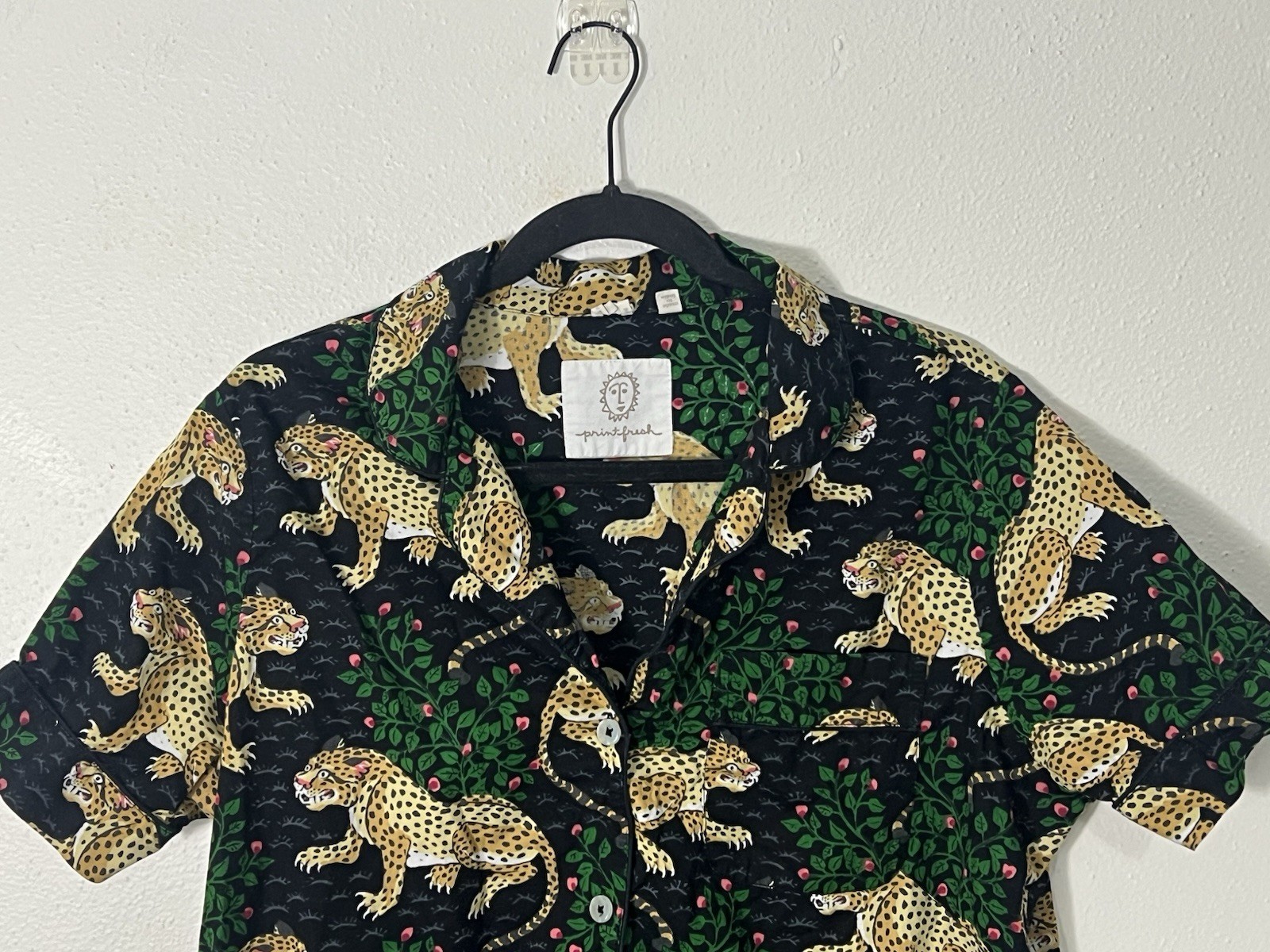 Printfresh Bagheera Leopard Print Short Sleeve Or… - image 2