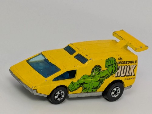 Vintage 1976 Hot Wheels Spoiler Sport Incredible Hulk Van Marvel Heroes Yellow - Picture 4 of 6