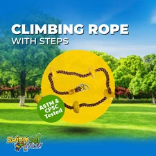 SWING SET STUFF INC. CLIMBING ROPE WITH STEPS YELLOW play fun boy girl 0288