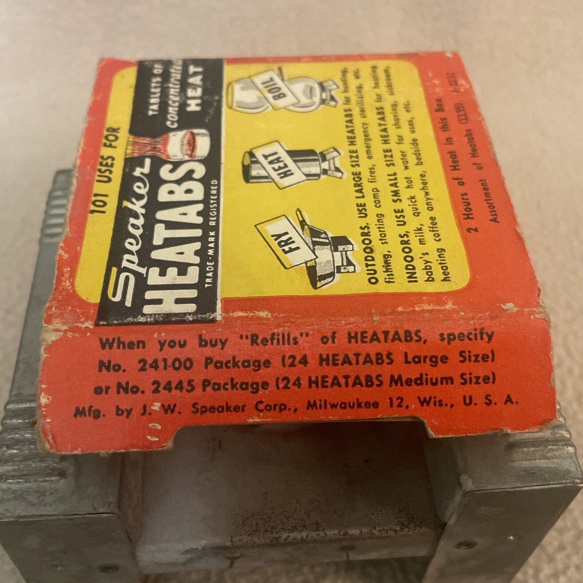超歓迎された Heatab Speaker Vintage Survival NO WI Milwaukee Stove Cookit その他