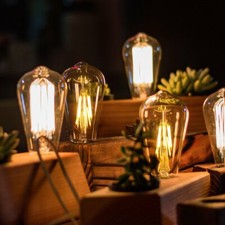 Vintage Industrial Dimmable Filament Edison Bulb ST64 E26/B22