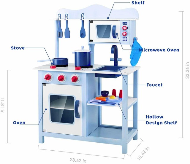 little chef deluxe wooden kitchen