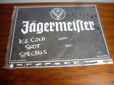 JAGERMEISTER JAGER BAR WALL SIGN DEER ANTLERS MENU BOARD Drink Shot SPECIALS NEW