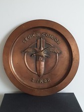 Patriotischer Teller Rgt. Legion Condor Adler Flieger 2./K.88 WK Milit&auml;r Kupfer