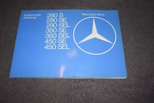 Operating Instructions Manual Mercedes W116 280 S - 450 SEL First Class