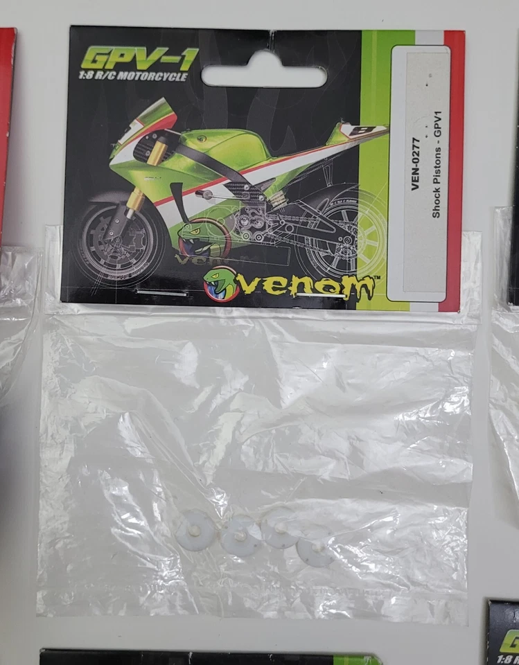 VENOM (11 Items) PARTS LOT For GPV-1 RC Motorcycle Vintage NIP NOS - Image 3 of 4