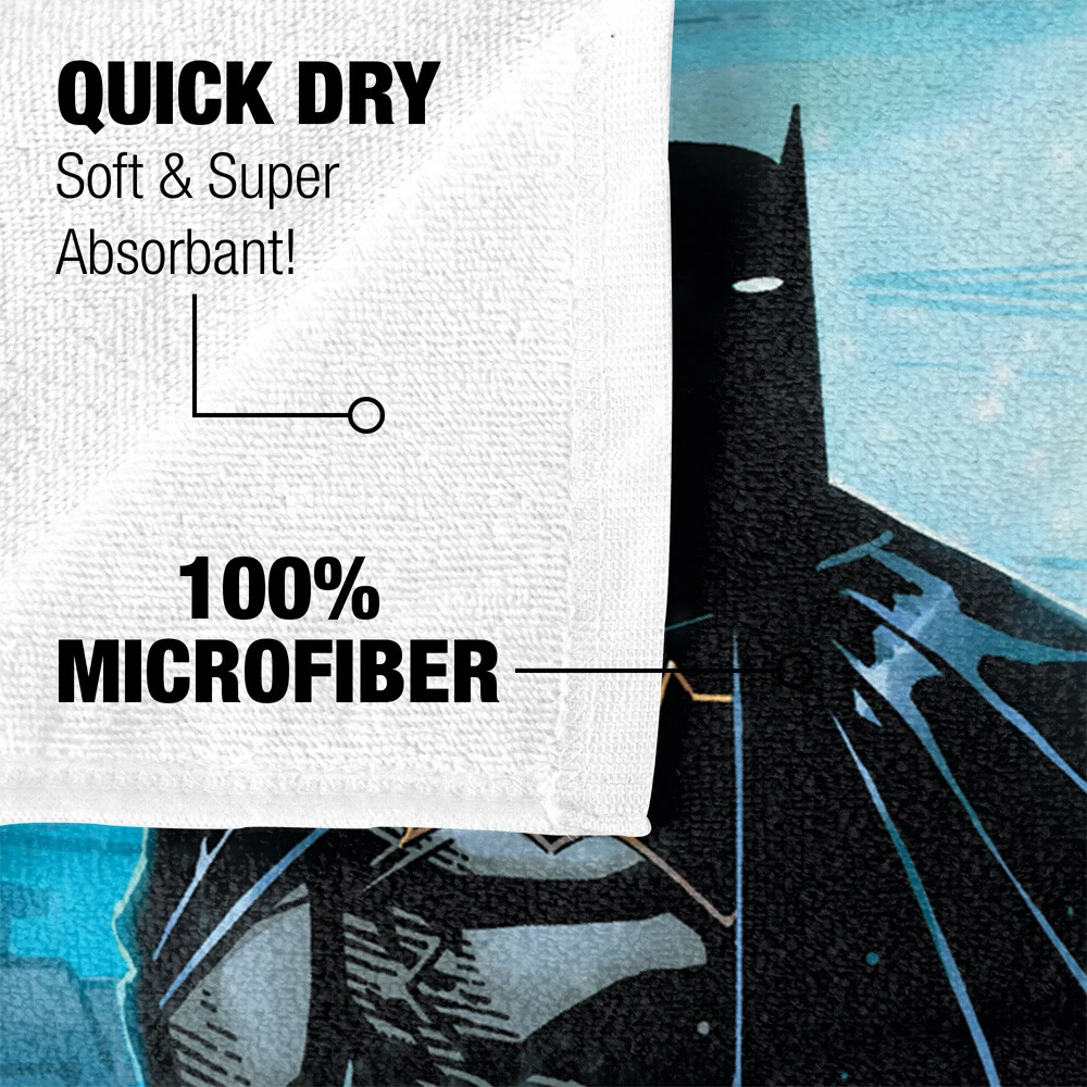 Batman Beach Towel 30x60" Batcave Platform Silhouette