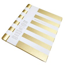 Wedding Planner Organizer Scrapbook Guide Book Gold White Stripe Hardcover Bride