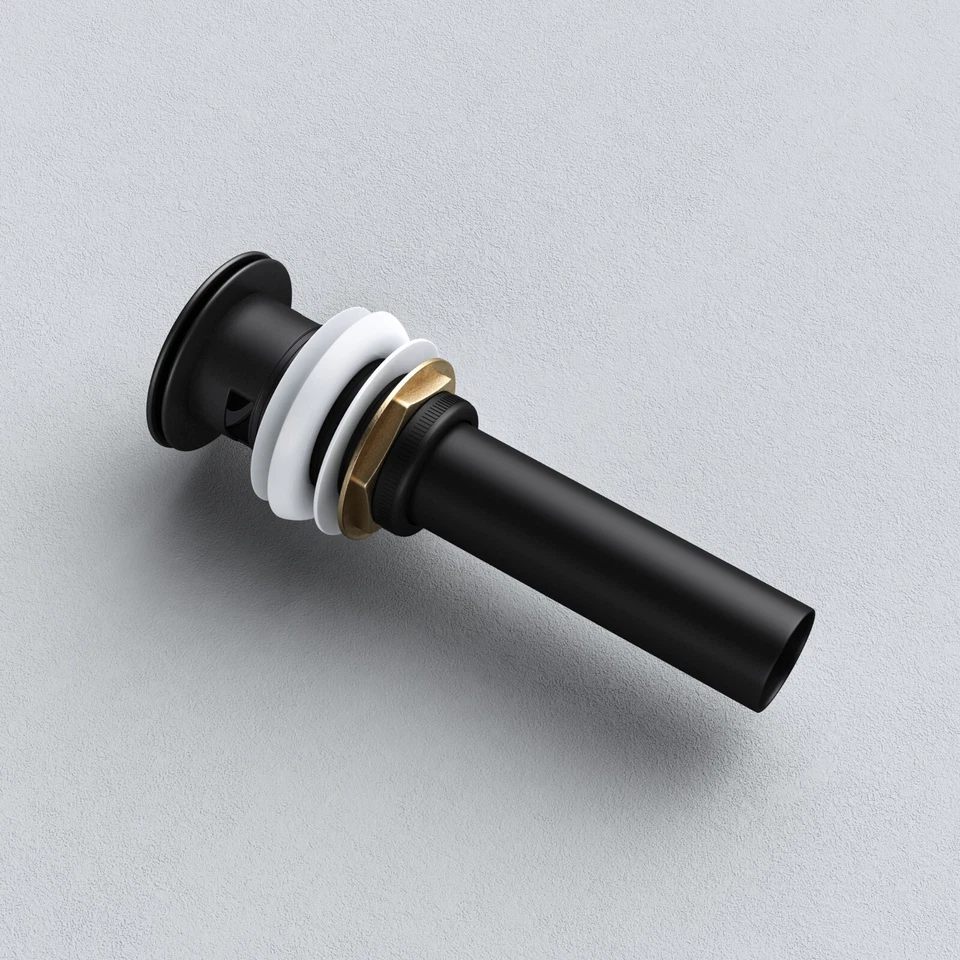 Design Automatik Ablaufgarnitur Push-Open Pop-Up-Ventil Abfluss Schwarz Pu04 - Bild 4 von 4