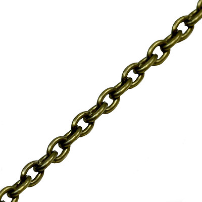 2 Meter 2x3mm SPURENKABEL Kette Schmuck Halskette Fundstücke Blei Nickelfrei