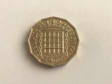 THREEPENCE UNCIRCULATED 1966 Queen Elizabeth II FROM A YEAR SET
