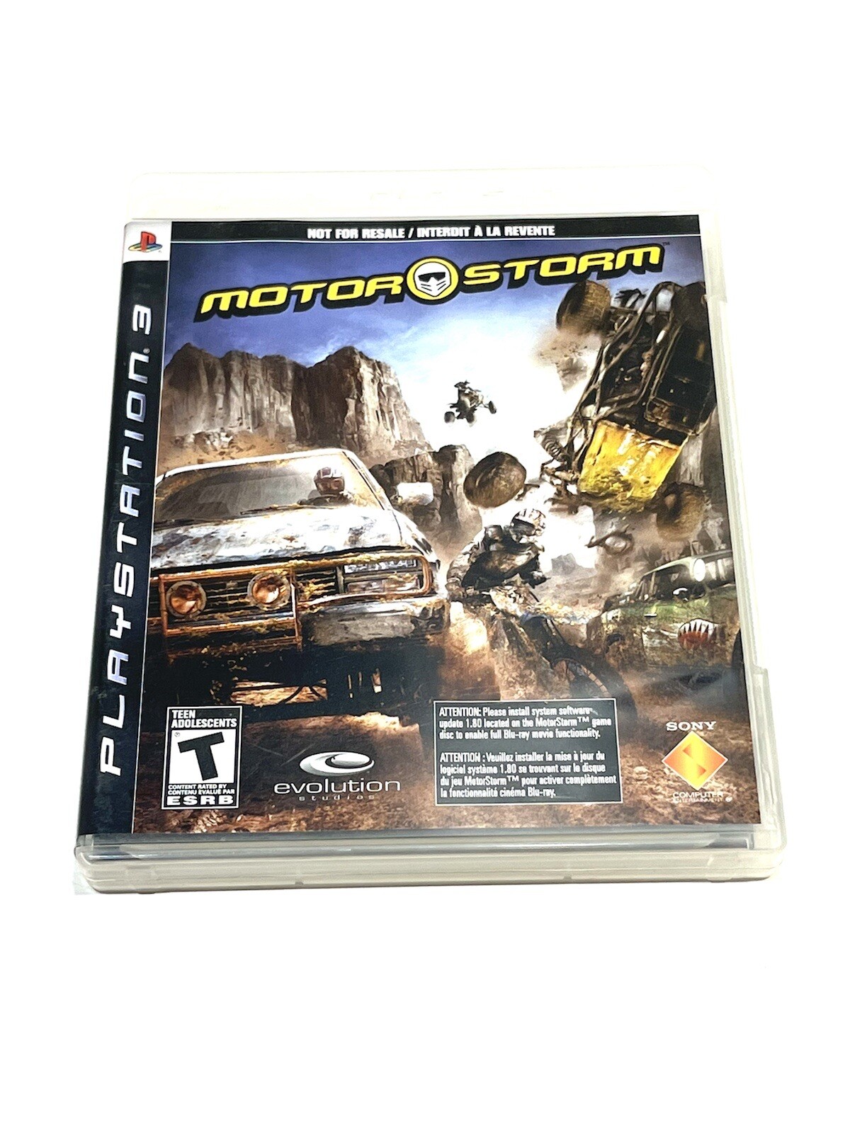 MotorStorm (Sony PlayStation 3, 2004) PS3 Complete W/ Manual Black