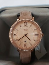 Fossil Rose Gold Tone Dial Leather Band 