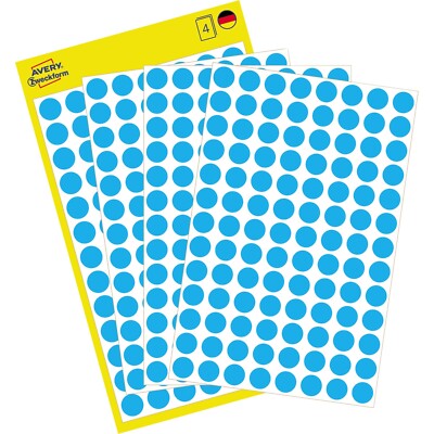 416 Avery Zweckform Klebepunkte Markierungspunkte Etiketten 8mm blau 3011