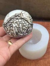 Nativity ball scene silicone mold handmade fo...