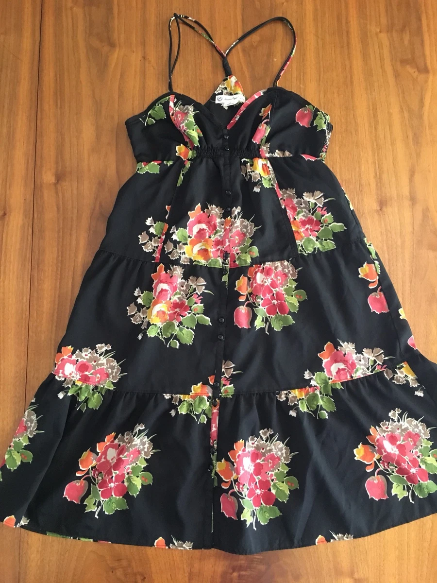 Pink dress with black flowers 2025