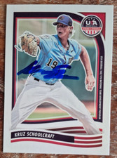 Signed auto autograph KRUZ SCHOOLCRAFT 2024 Panini USA Stars & Stripes card COA