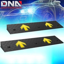 Warehouse/Wheelchair/Cars 3" Rise Rubber Arrow Driveway Threshold Curb Ramp 2Pcs